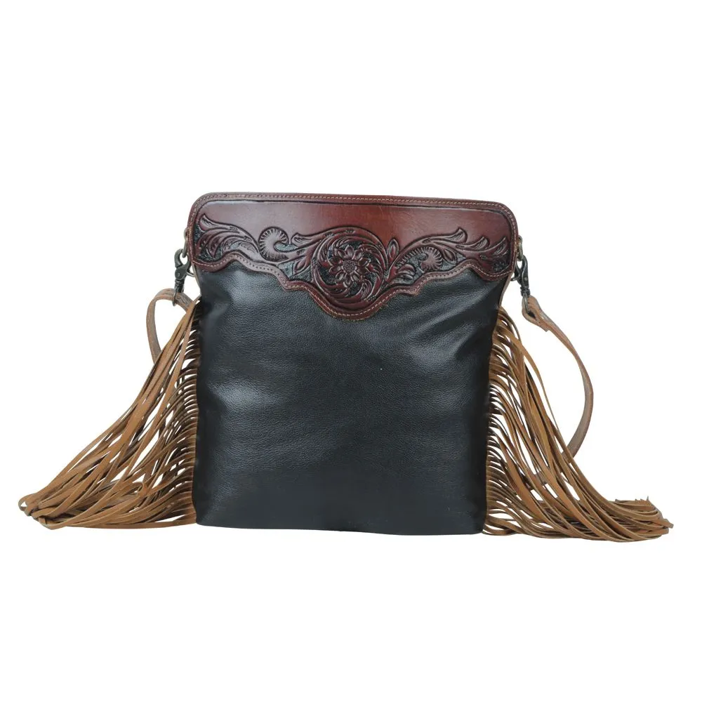 Myra Blue Moon Hand Tooled Bag