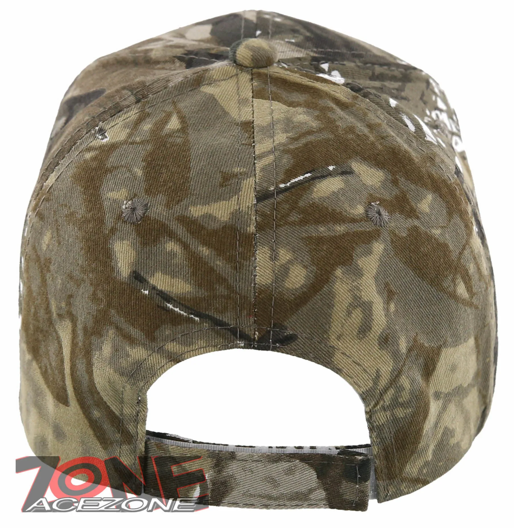 NEW! PLAIN SOLID ADJUSTABLE BASEBALL CAP HAT FOREST CAMO
