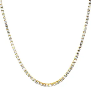 NG4458 22" 14K Gold Plated Shiny Tennis Chain