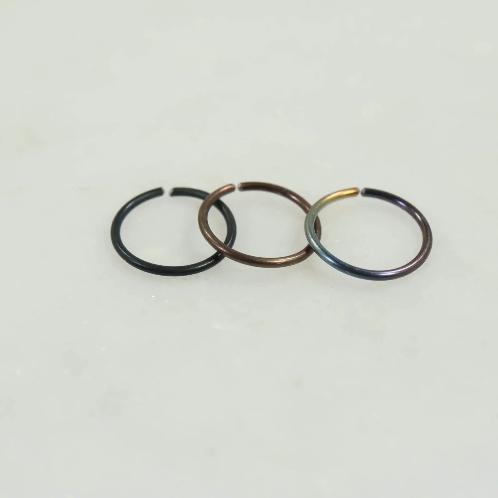 Nose Ring Endless Plain - Niobium, Choose Your Size & Color