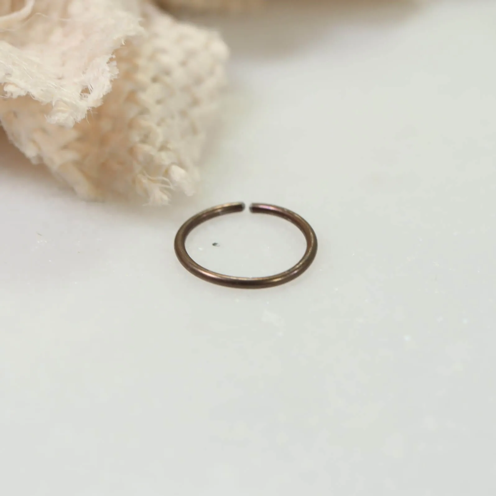 Nose Ring Endless Plain - Niobium, Choose Your Size & Color