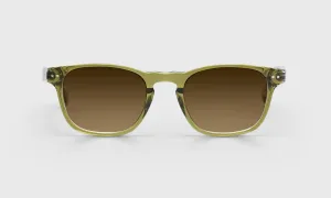 Old Sport Color 17 - Olive Crystal Shiny Front with Olive Crystal Shiny Temples