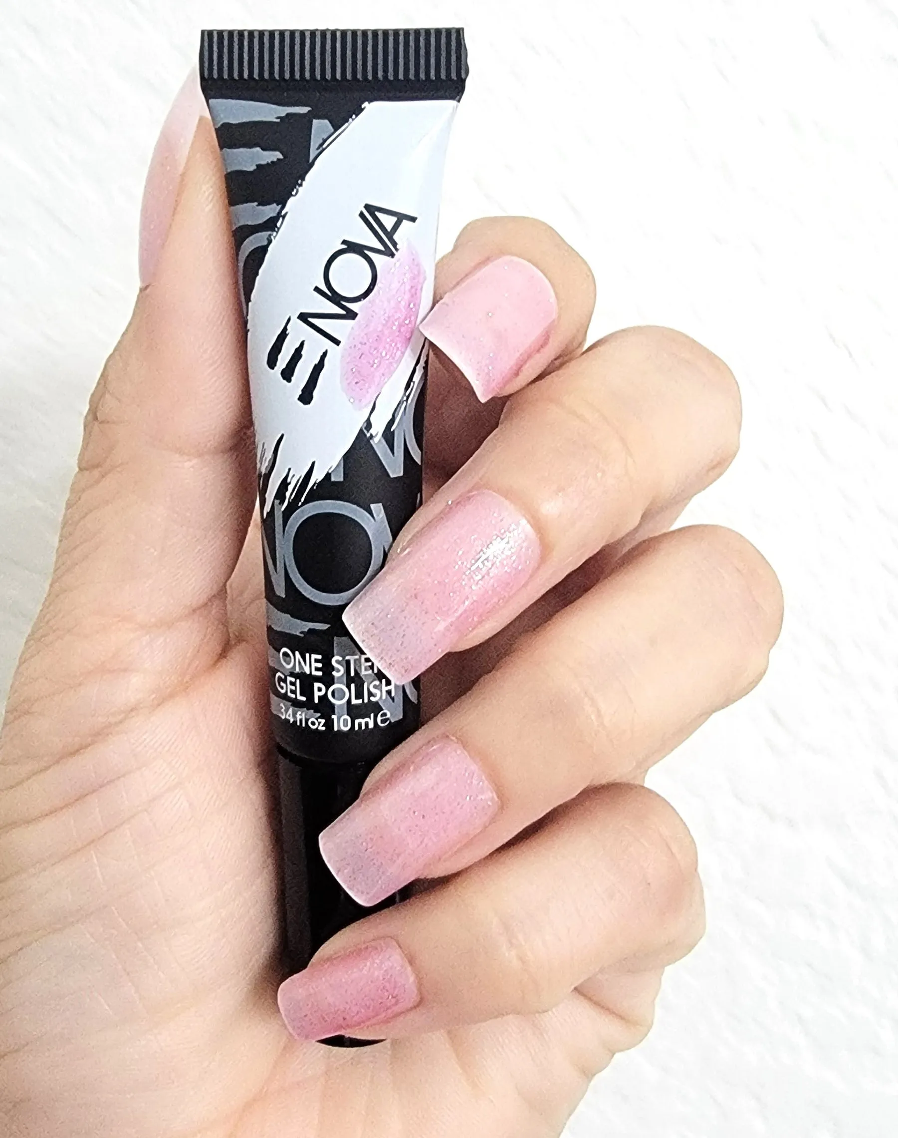 One Step Gel Polish,  Pink Glitter - Empowered