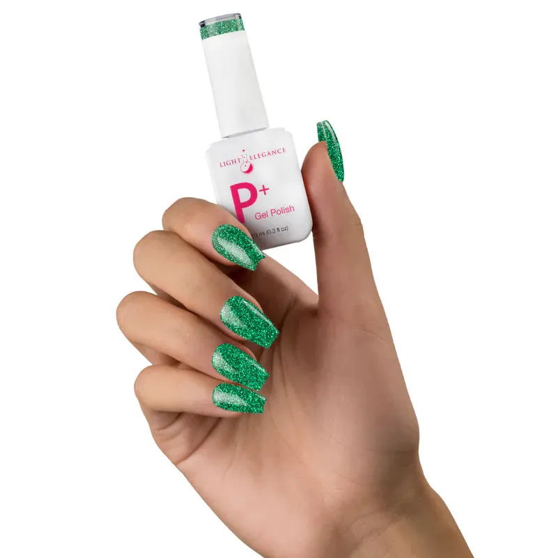 P  Emerald Green Glitter Gel Polish