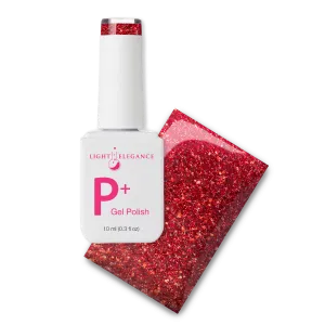 P  Little Red Sled, Glitter Gel Polish, 10 ml