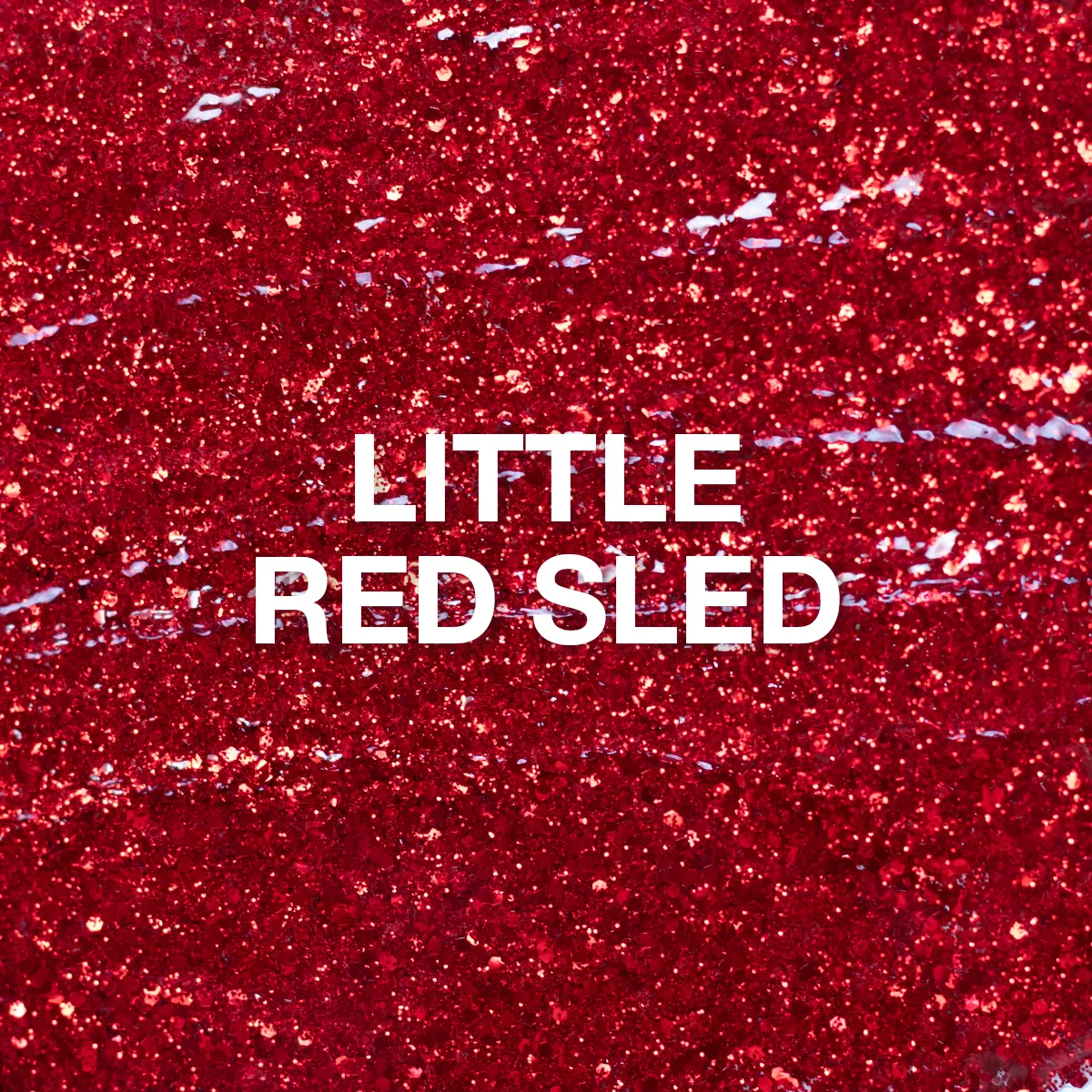 P  Little Red Sled, Glitter Gel Polish, 10 ml