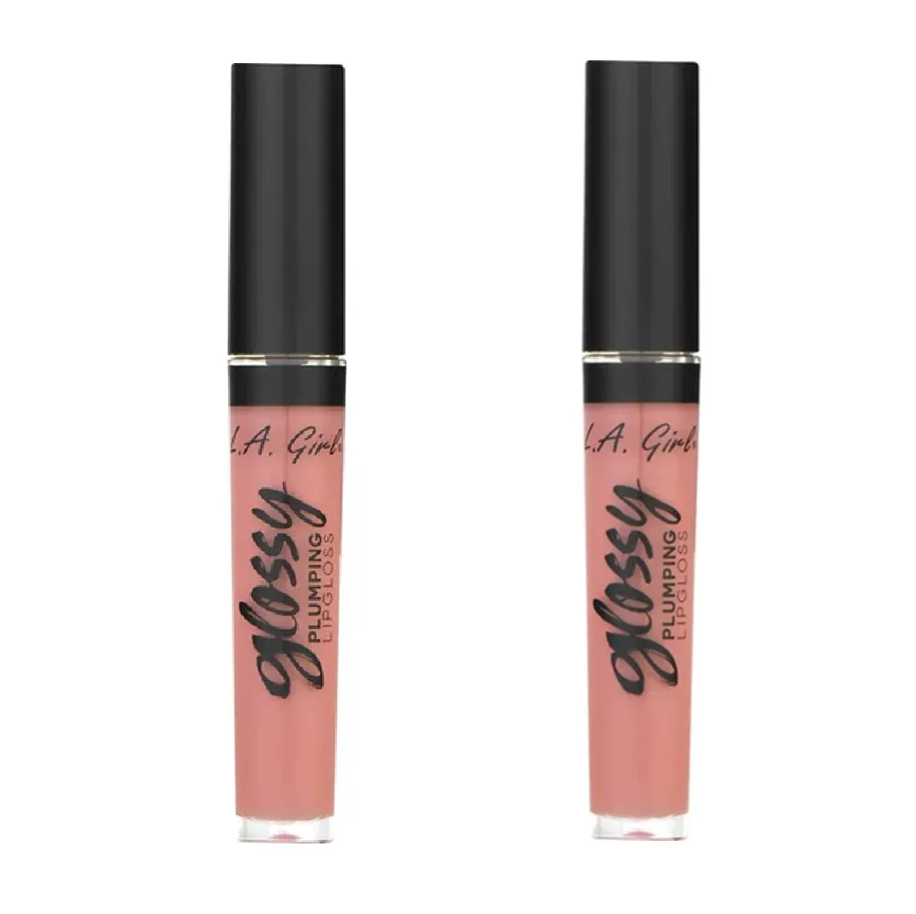 Pack of 2 L.A. Girl Glossy Plumping Lip Gloss, Plush GLG922