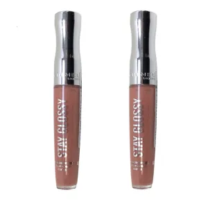 Pack of 2 Rimmel Stay Glossy 6HR Lip Gloss, Bare Minimum # 133