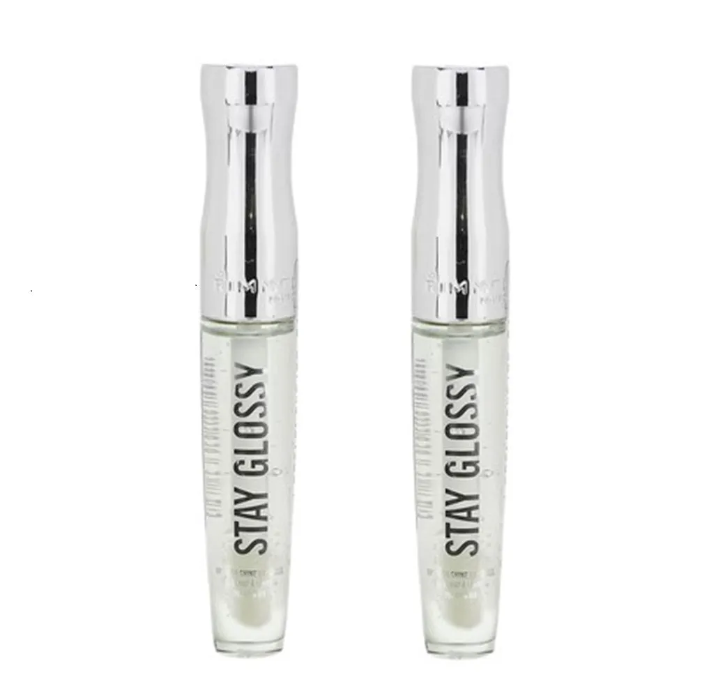 Pack of 2 Rimmel Stay Glossy 6HR Lip Gloss, Seduce Me 820