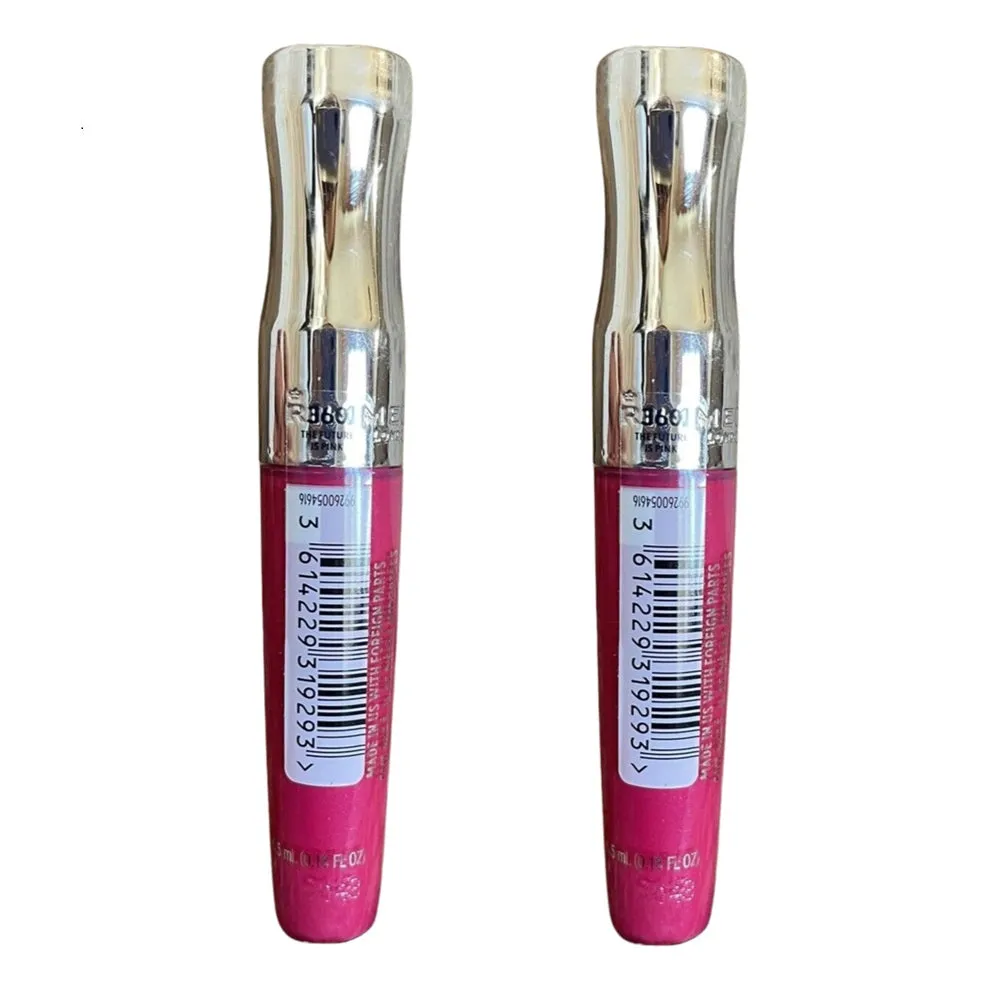 Pack of 2 Rimmel Stay Glossy 6HR Lip Gloss, The Future is Pink # 360