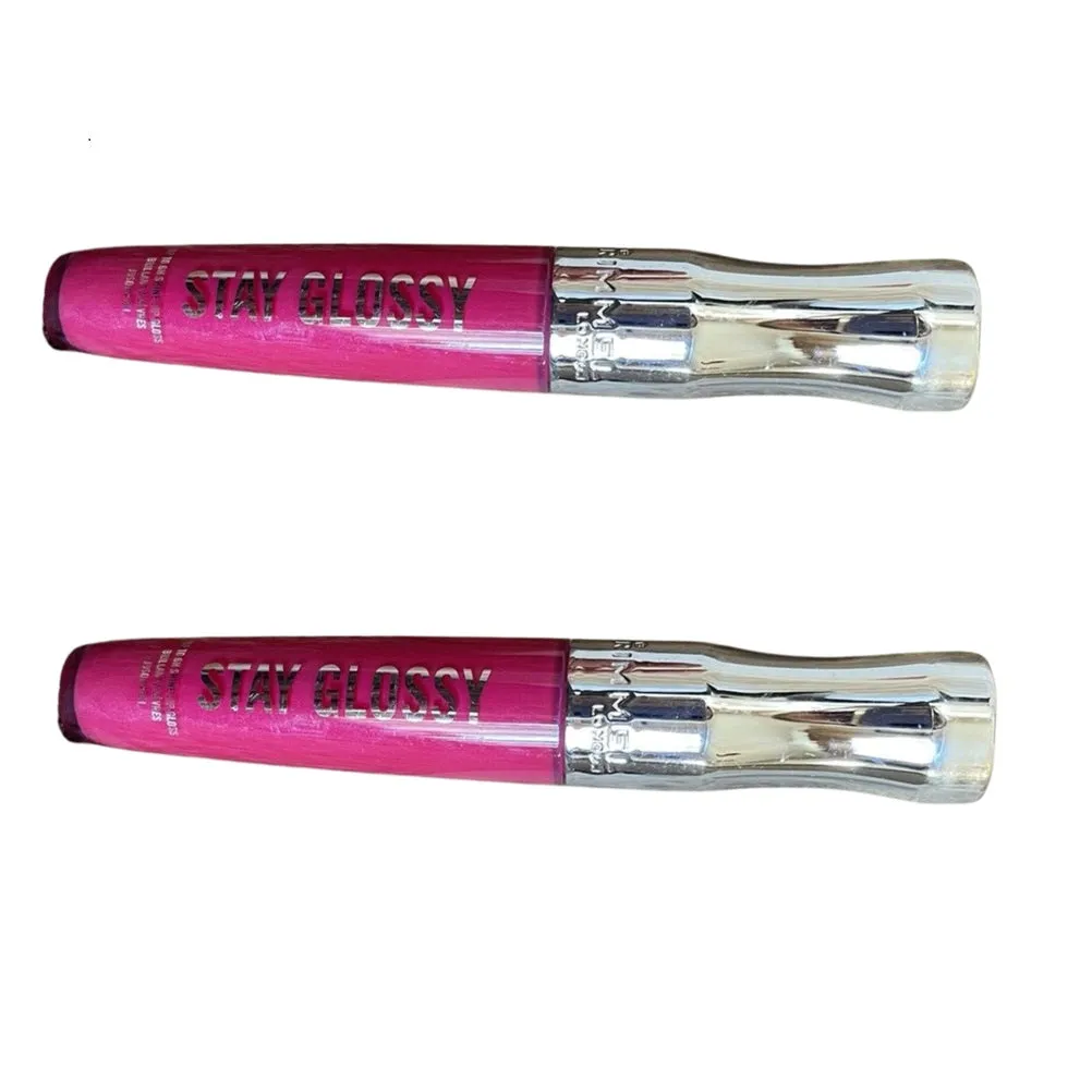 Pack of 2 Rimmel Stay Glossy 6HR Lip Gloss, The Future is Pink # 360