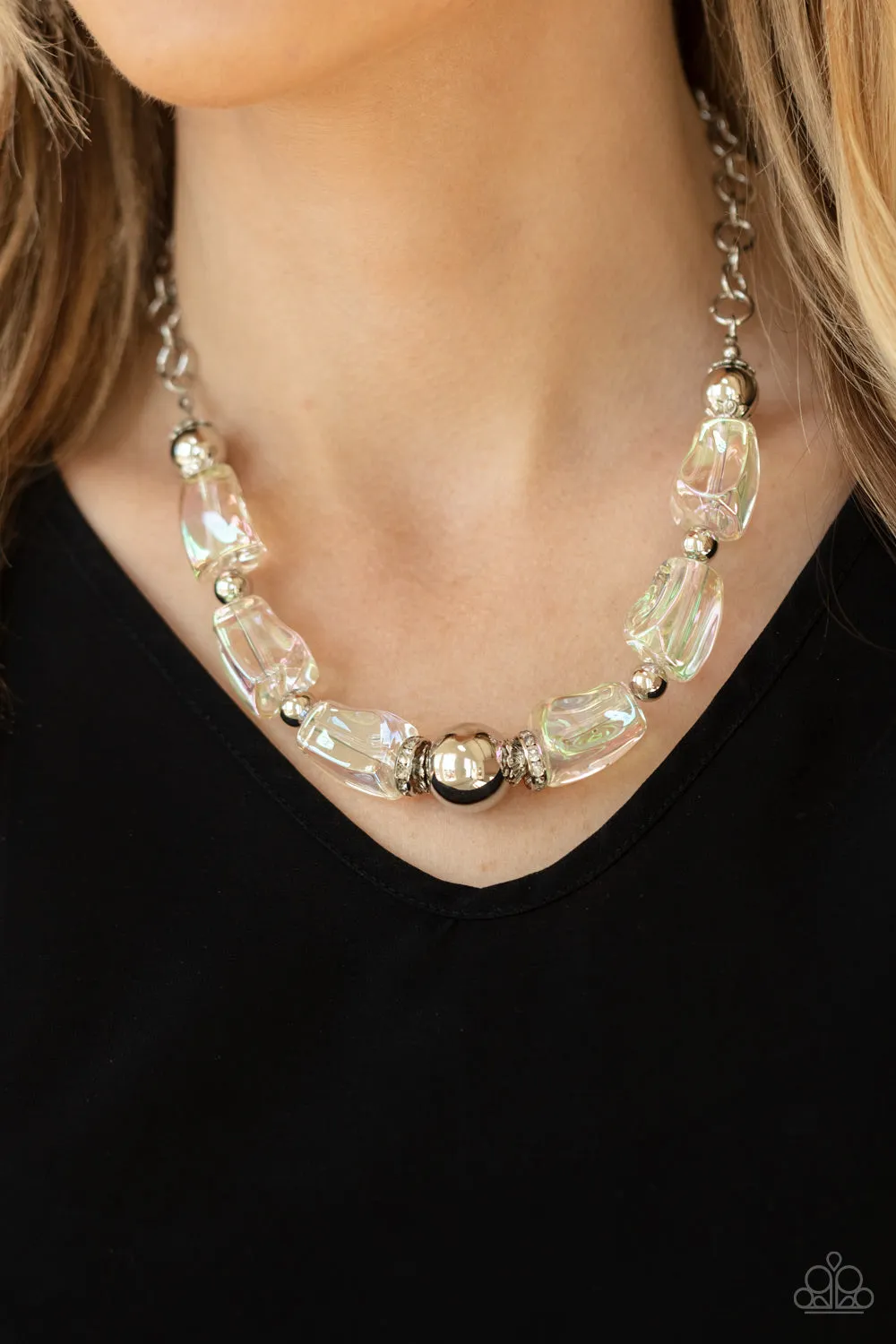 Paparazzi Iridescently Ice Queen - Multi Necklace