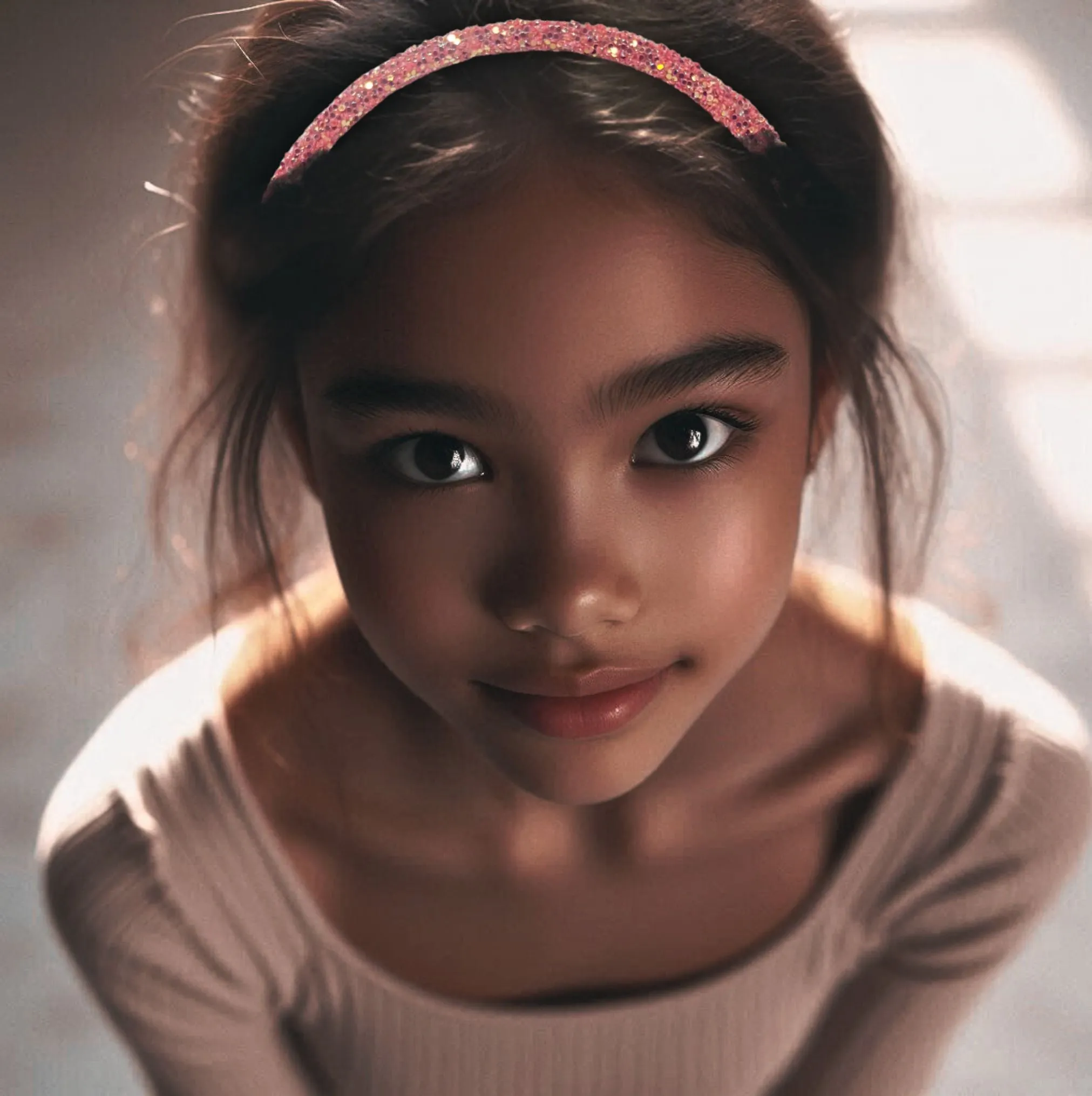 Peach | Glitter Headband