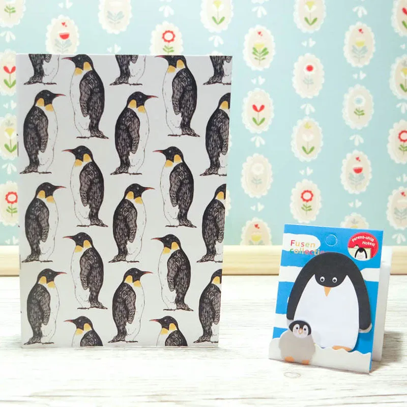 Penguin Notebook & Sticky Notes Stationery Bundle