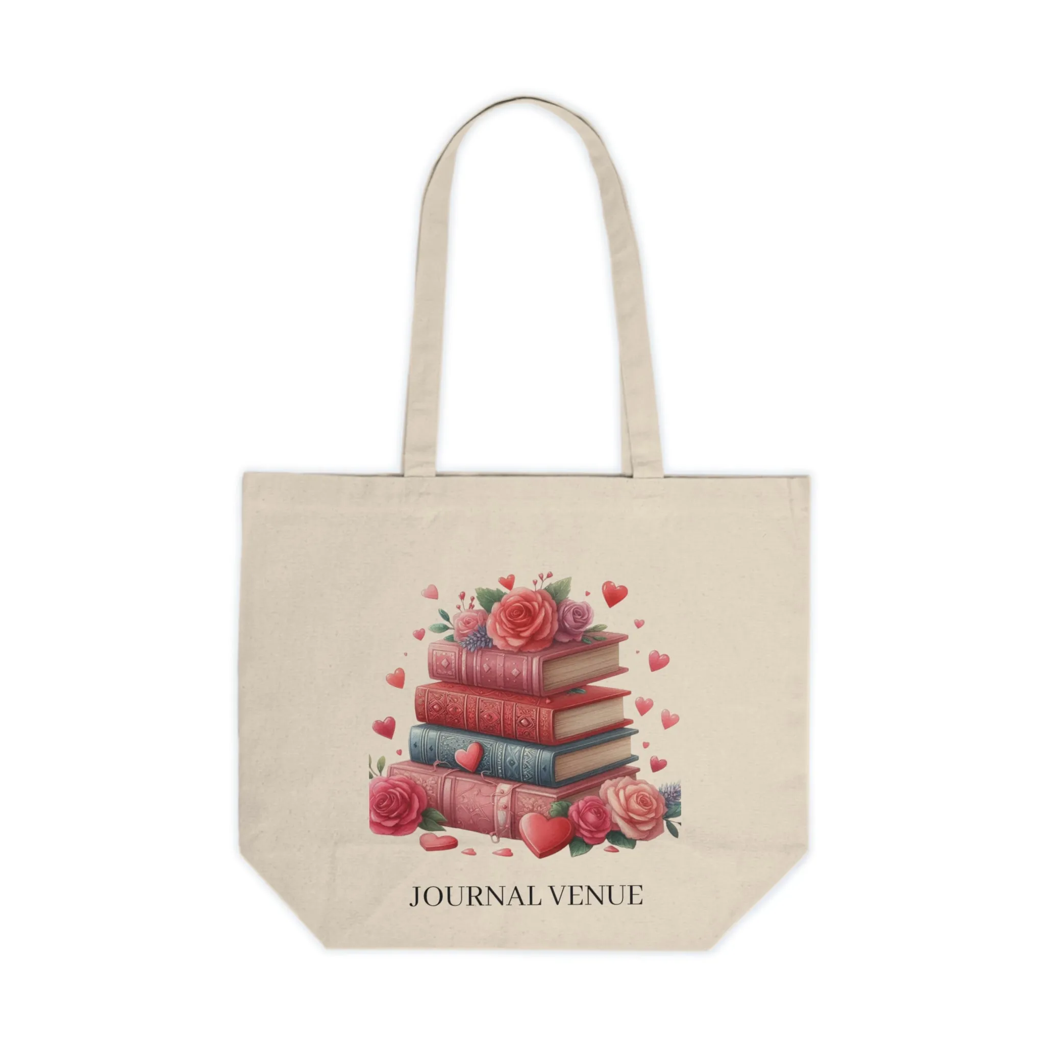 Pink Romantic Book Lover Shopping Tote Bag