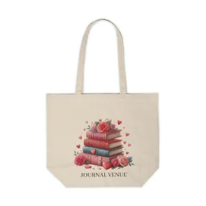Pink Romantic Book Lover Shopping Tote Bag