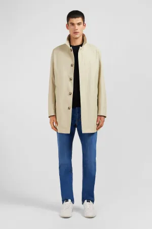 Plain beige raincoat