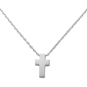 Plain Cross Pendant Necklace (14K)