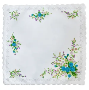 Plain Floral Handkerchief