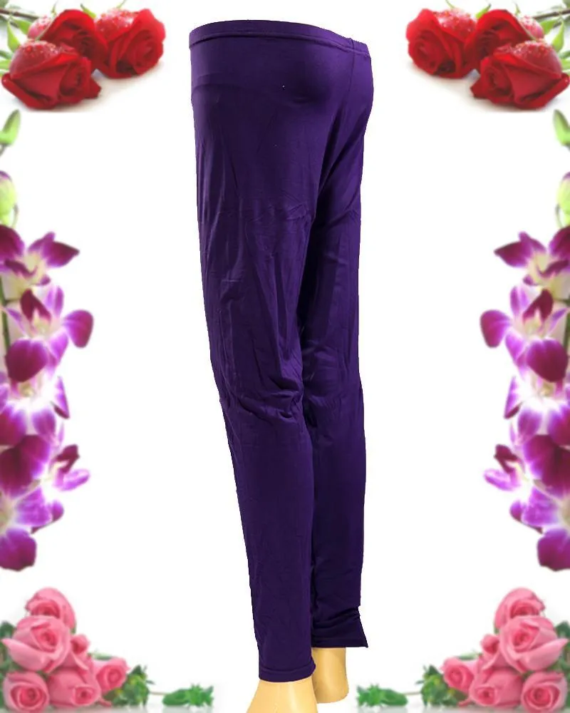 Plain Tights High Quality Fashion for Girls - ELS-8085-Purple
