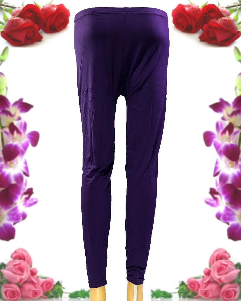 Plain Tights High Quality Fashion for Girls - ELS-8085-Purple