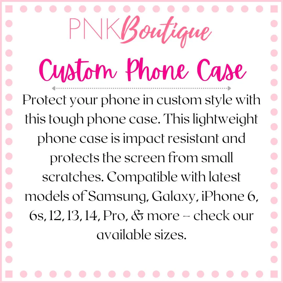 PNK Signature Pink & Green Personalized Phone Case