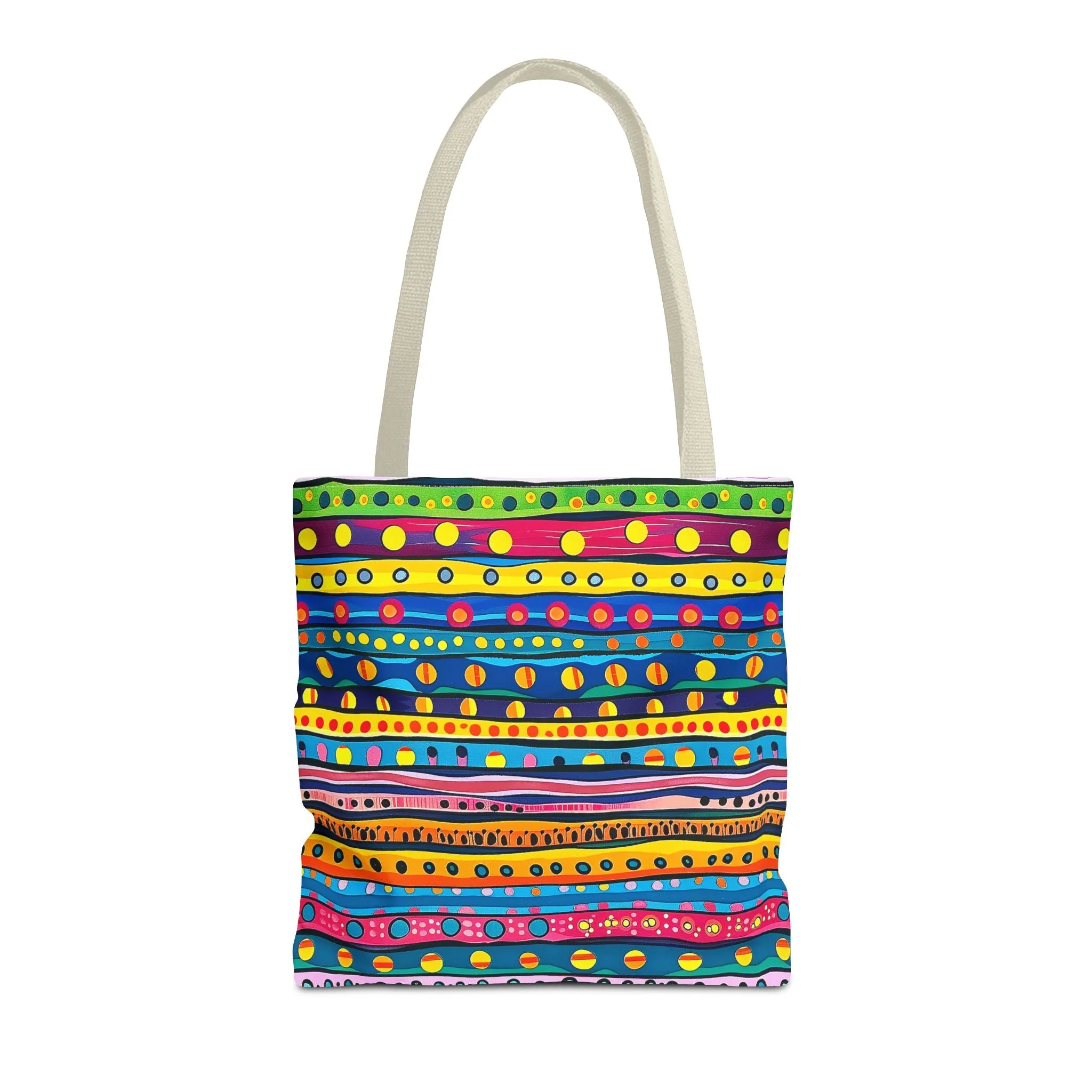 Pop Dot Parade Tote Bag - Make Every Day a Colorful Celebration! Available in 3 sizes.