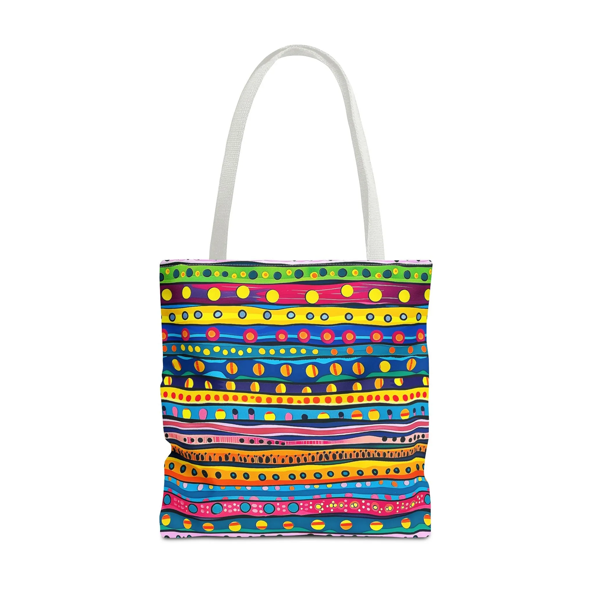 Pop Dot Parade Tote Bag - Make Every Day a Colorful Celebration! Available in 3 sizes.