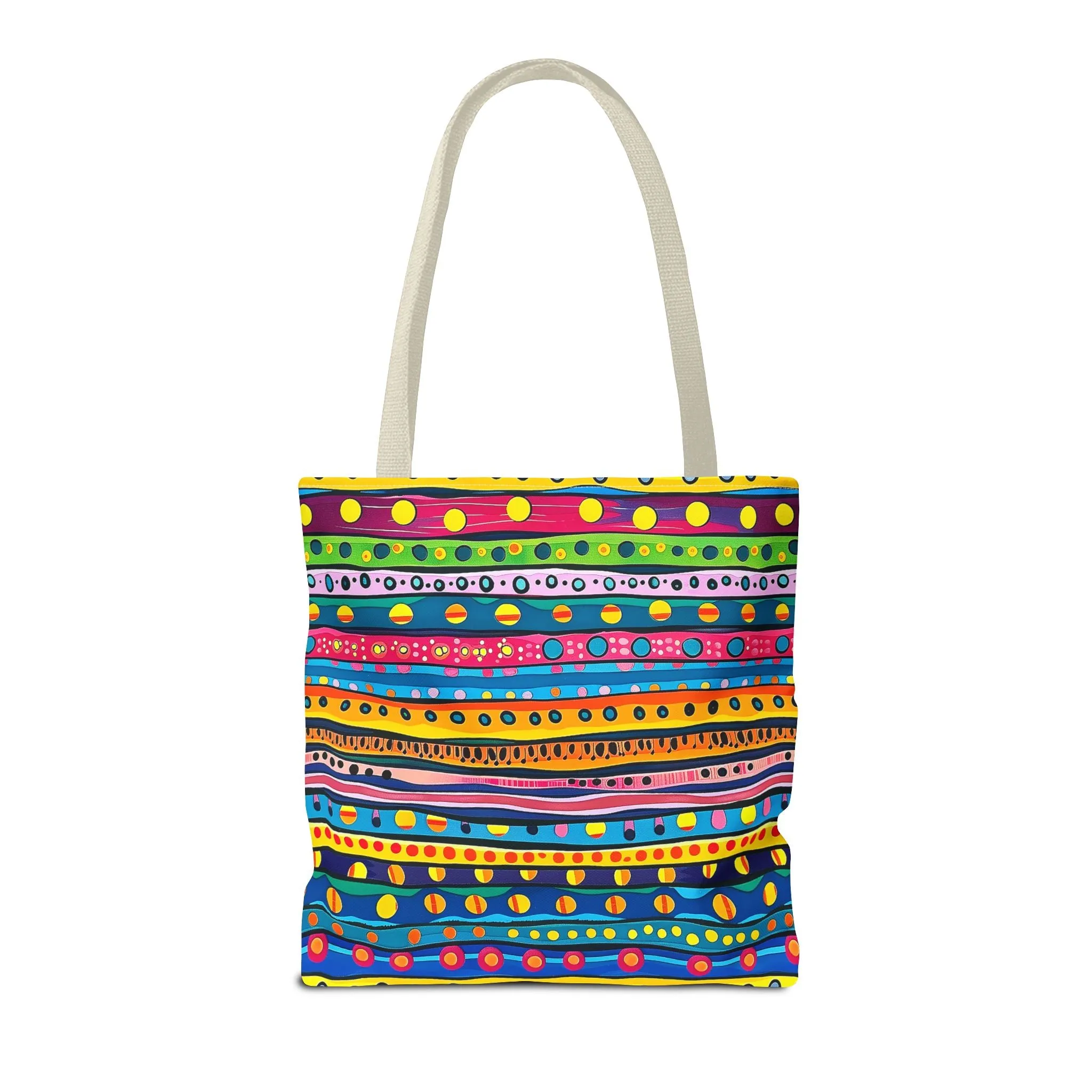 Pop Dot Parade Tote Bag - Make Every Day a Colorful Celebration! Available in 3 sizes.