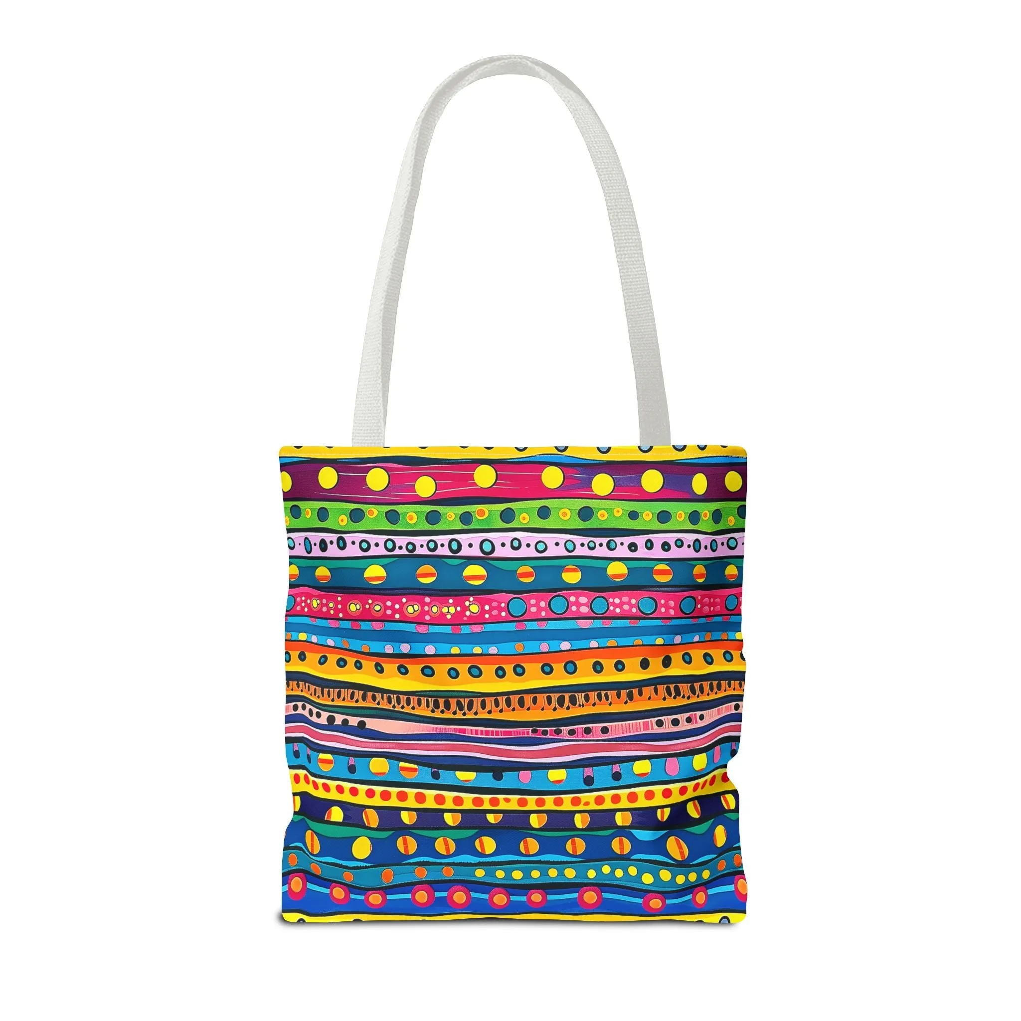 Pop Dot Parade Tote Bag - Make Every Day a Colorful Celebration! Available in 3 sizes.