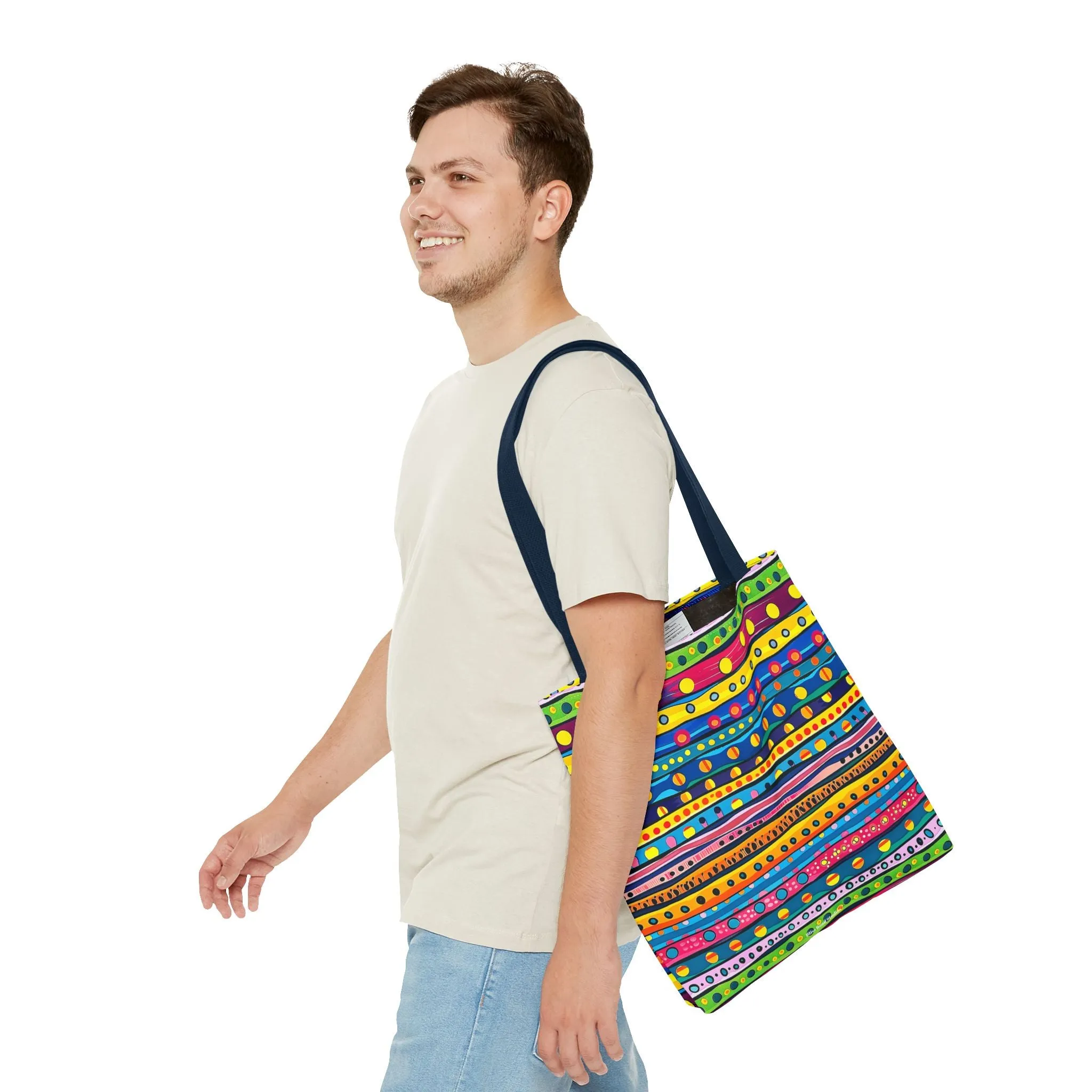 Pop Dot Parade Tote Bag - Make Every Day a Colorful Celebration! Available in 3 sizes.
