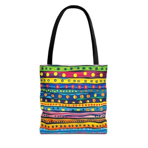 Pop Dot Parade Tote Bag - Make Every Day a Colorful Celebration! Available in 3 sizes.