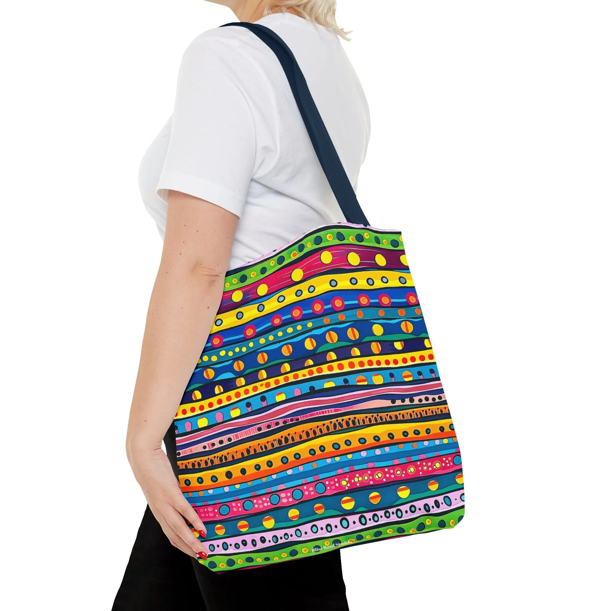 Pop Dot Parade Tote Bag - Make Every Day a Colorful Celebration! Available in 3 sizes.