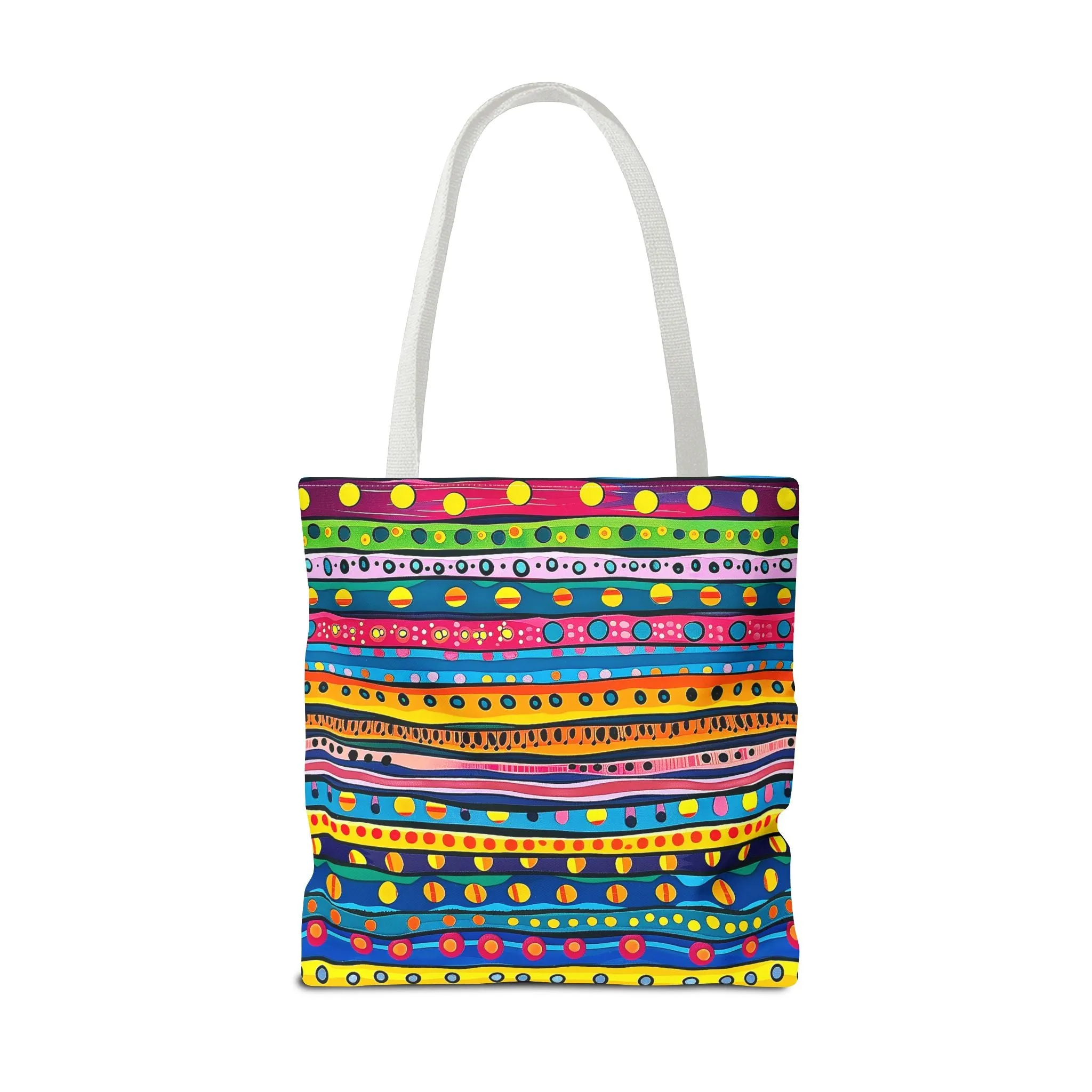 Pop Dot Parade Tote Bag - Make Every Day a Colorful Celebration! Available in 3 sizes.