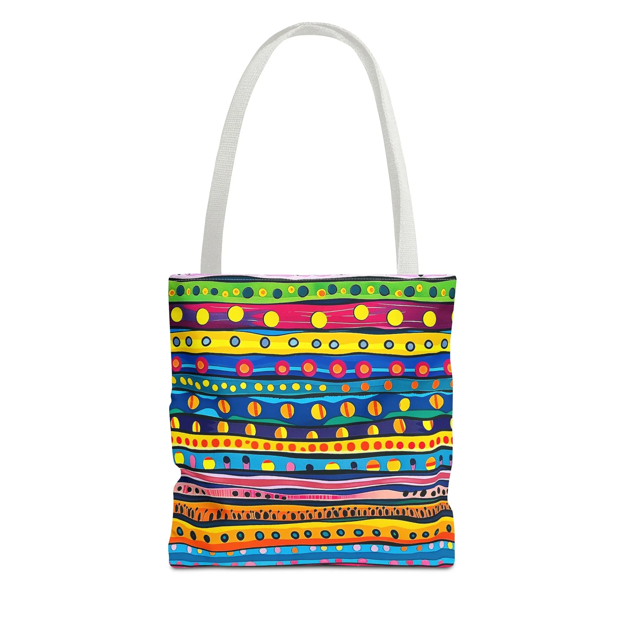 Pop Dot Parade Tote Bag - Make Every Day a Colorful Celebration! Available in 3 sizes.
