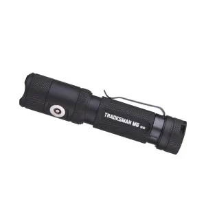 PowerTac Tradesman M6-G2 2030 Lumen Magnetic USB Rechargeable LED Flashlight with Magnetic Base New Upgraded Model