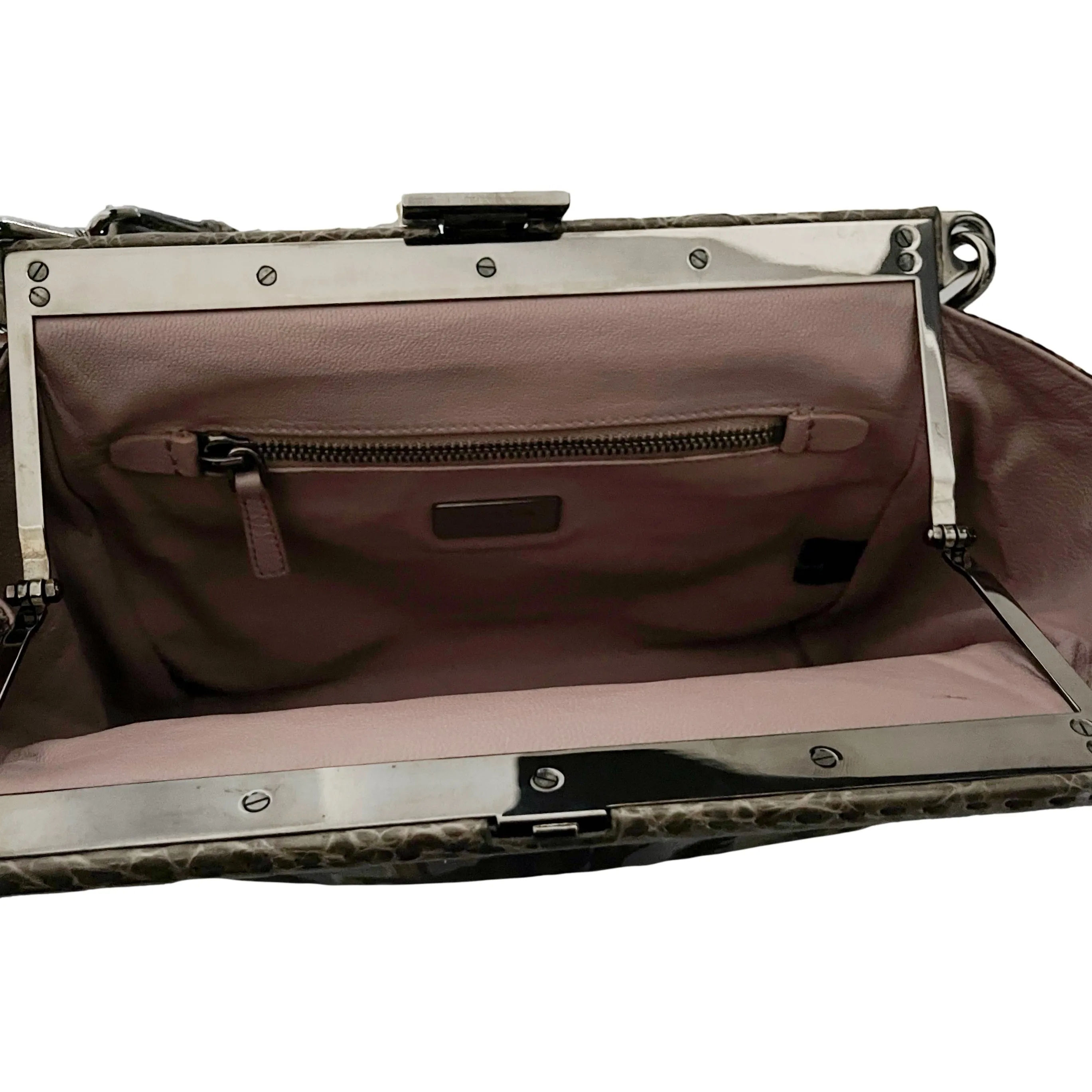 Prada Grey Print Nylon Logo Shoulder Bag