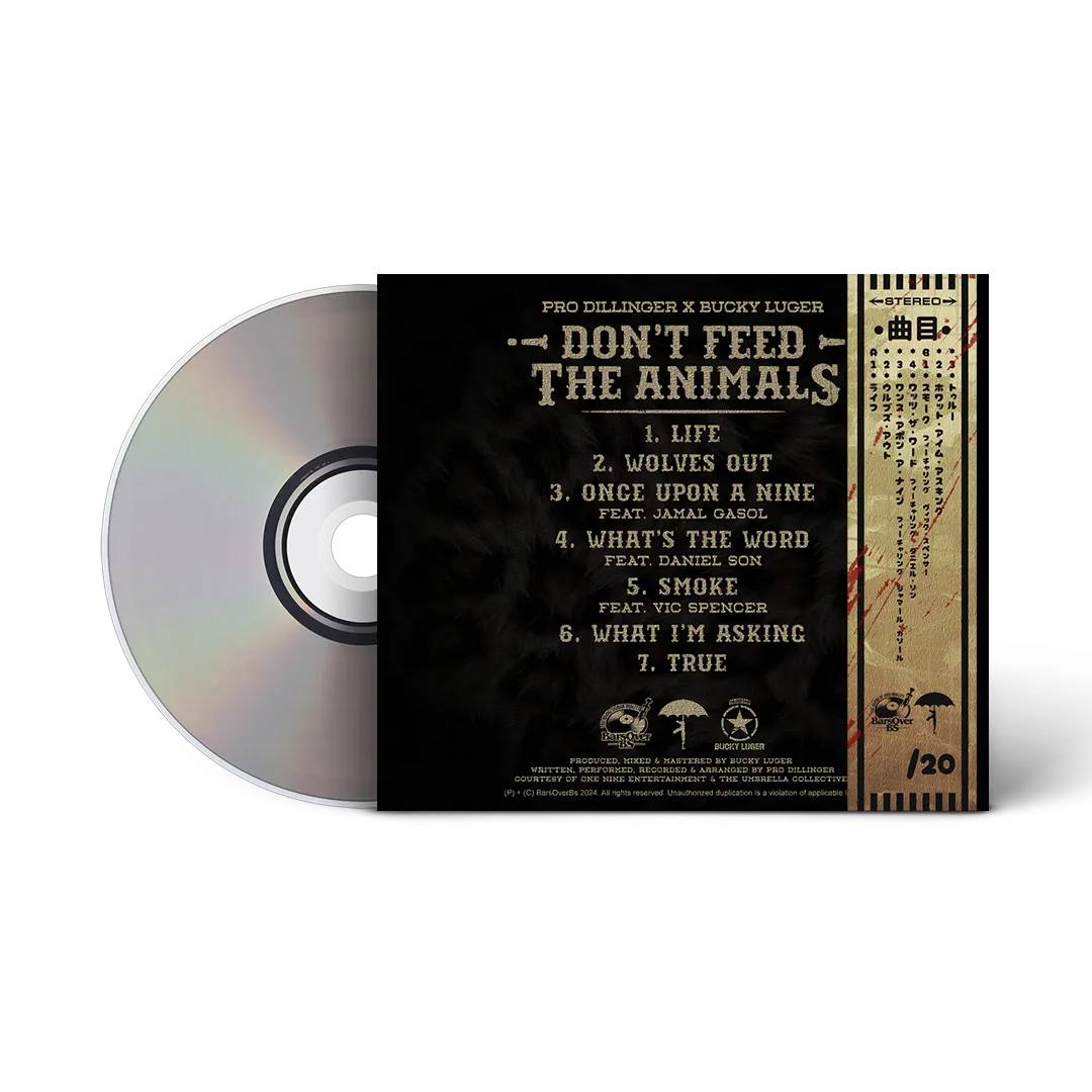 Pro Dillinger x Bucky Luger - Don't Feed The Animals (Digipak CD's With Obi Strips)