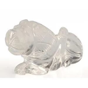 Quartz Crystal Figurine "Powerful Lion"