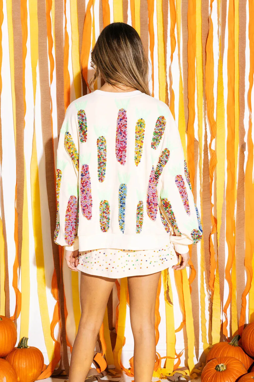 Queen Of Sparkles - Pearl Corn Sweatshirt