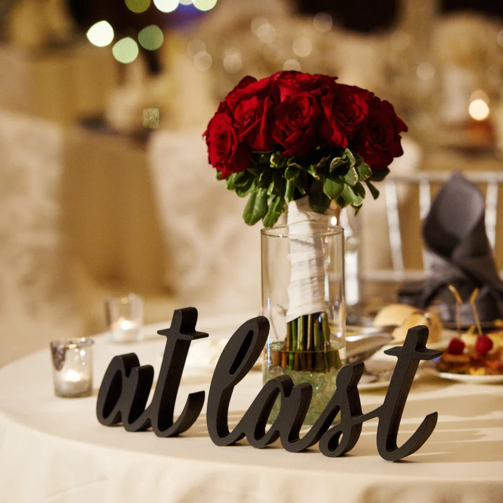 "at last" Wedding Sign