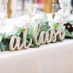 "at last" Wedding Sign