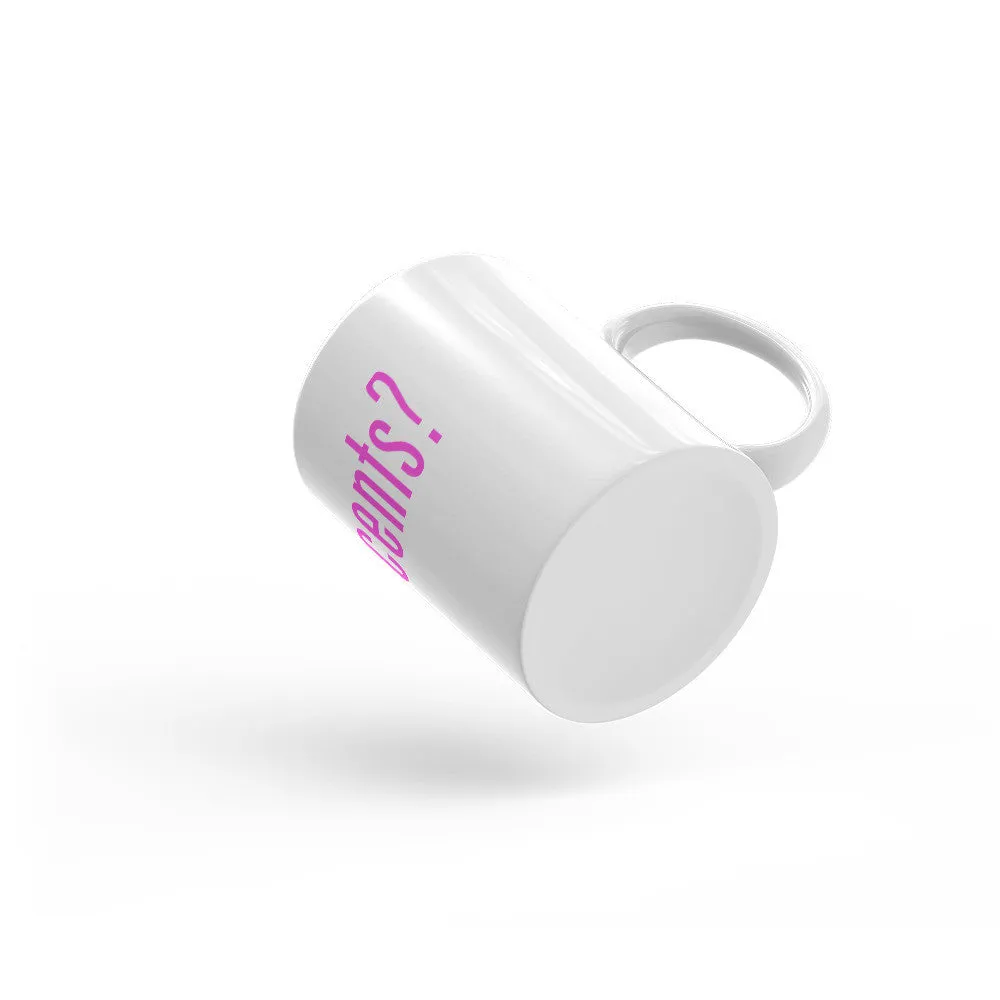 "Got Scents?" Ceramic Coffee Mug with Pink Letters