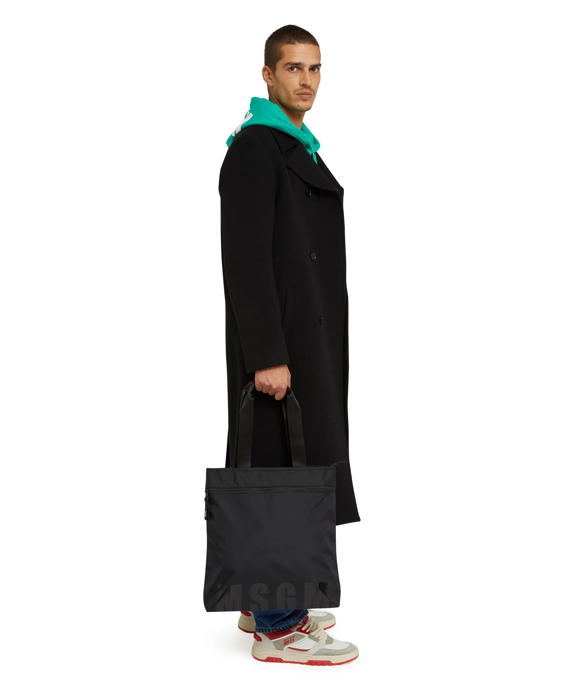 "Signature Iconic Nylon" Vertical tote bag