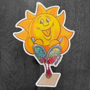 "Two Scoops" Glitter Sticker
