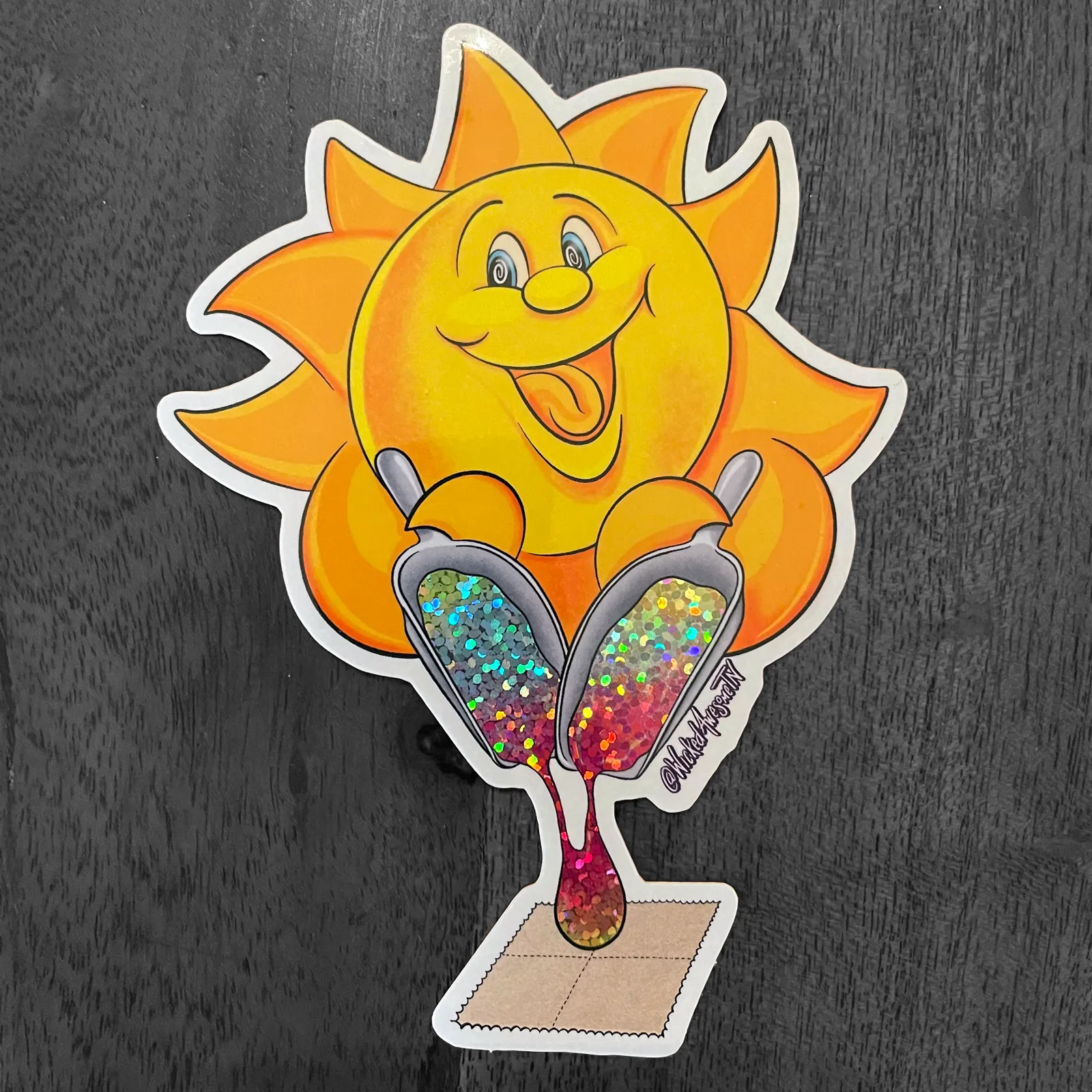 "Two Scoops" Glitter Sticker
