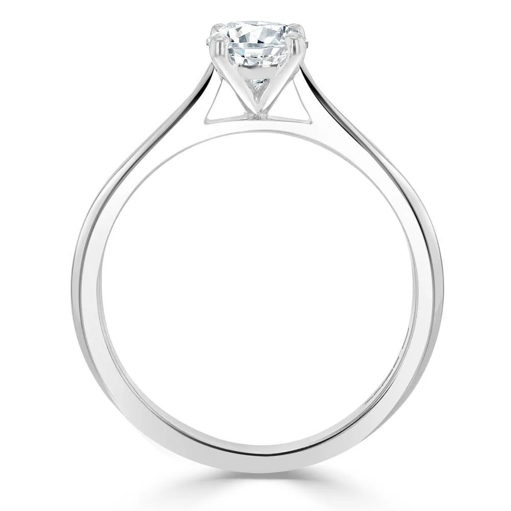 Radiant Cut Moissanite Engagement Ring, Classic Style