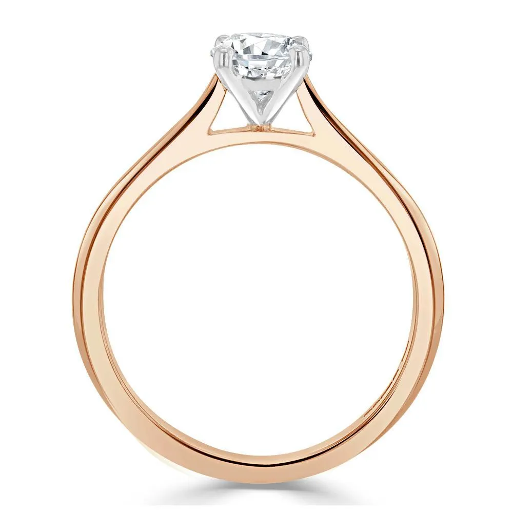 Radiant Cut Moissanite Engagement Ring, Classic Style
