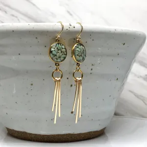 Ray Earrings - Amazonite