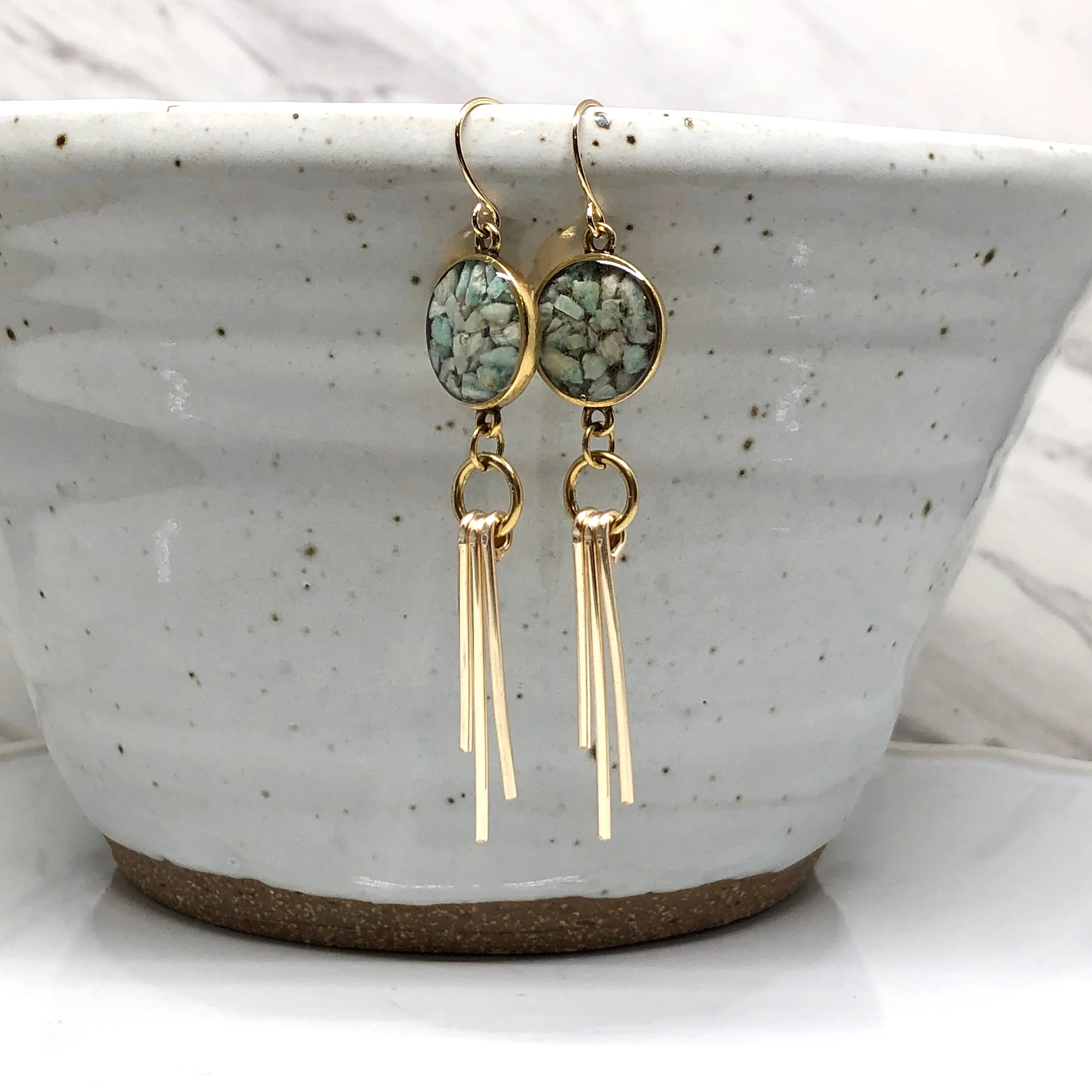 Ray Earrings - Amazonite